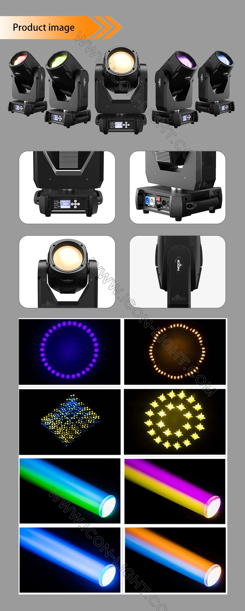 New 250W Sharpy Moving Head Indoor Stage Lighting Beam Spot Wash Effect Lighting