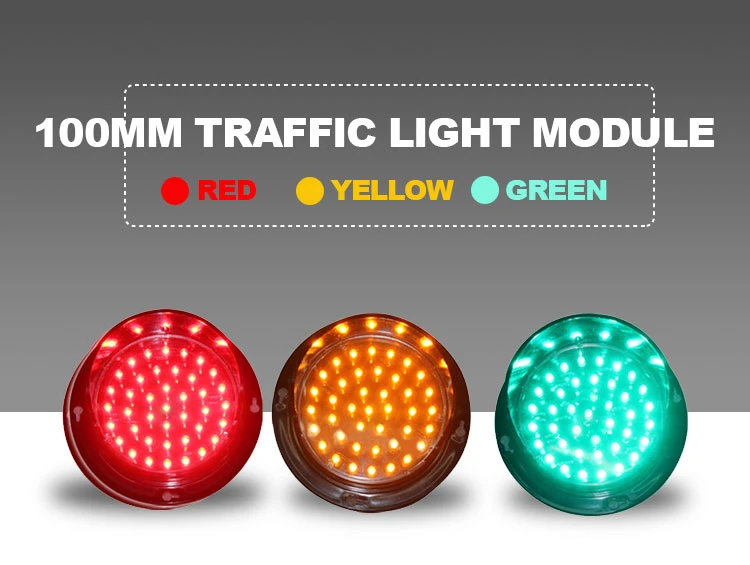 Tricolor Red Green Yellow Full Ball LED Traffic Signal Light with Plastic Aluminum Housing