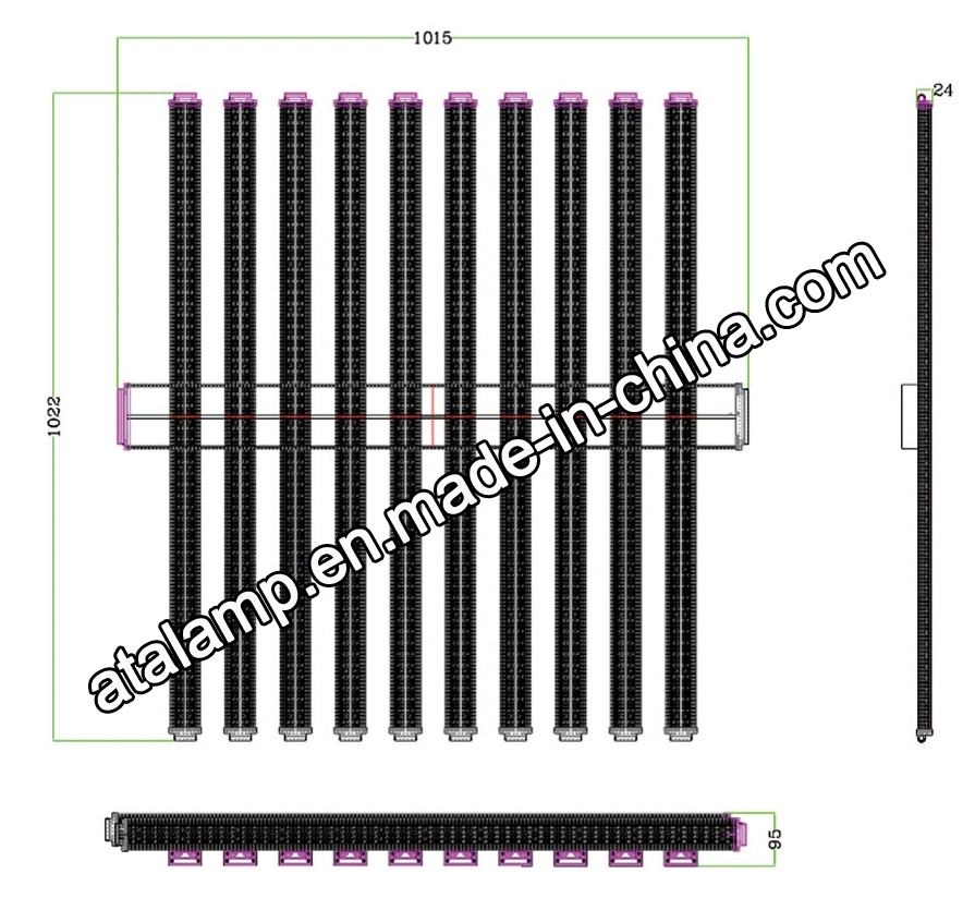 Dlc ETL Lised Spider Bar Type High Ppf 600W/800W/1000W Indoor Medical Plant LED Grow Light