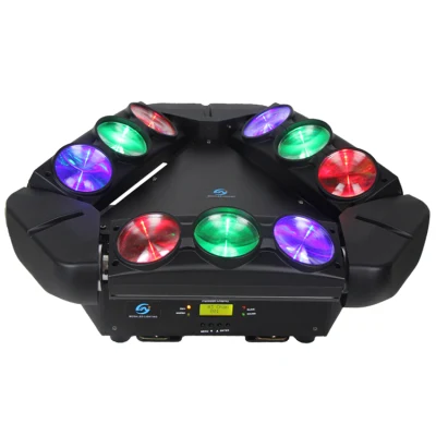 Produits populaires 9X10W 4in1 RGBW LED Beam Mix Couleur LED Spider Moving Head Stage Light