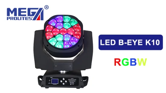 19 X 15W K10 Bee Eye Zoom LED Tête mobile de lavage