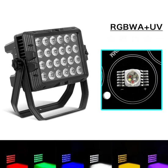 En gros DJ Stage Bar KTV Discothèque Disco Équipement LED Wash 24PCS 24X10W 4in1 RGBW IP65 Étanche Extérieur Plat PAR Can Wall Washer Projecteur Effet Lumière